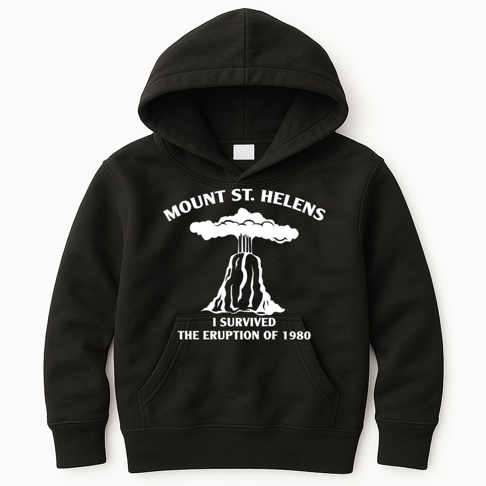 Mount St Helens I Survived The Eruption Of 1980 Kids Hoodie