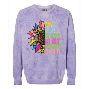 My Son In Law Is My Favorite Child Sunflower Colorblast Crewneck Sweatshirt