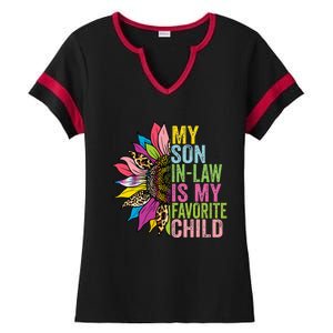 My Son In Law Is My Favorite Child Sunflower Ladies Halftime Notch Neck Tee