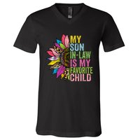 My Son In Law Is My Favorite Child Sunflower V-Neck T-Shirt