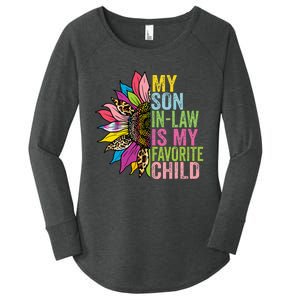 My Son In Law Is My Favorite Child Sunflower Women's Perfect Tri Tunic Long Sleeve Shirt