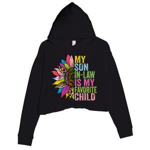 My Son In Law Is My Favorite Child Sunflower Crop Fleece Hoodie