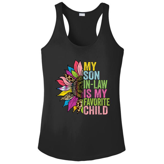 My Son In Law Is My Favorite Child Sunflower Ladies PosiCharge Competitor Racerback Tank