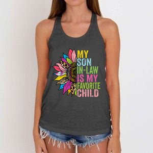 My Son In Law Is My Favorite Child Sunflower Women's Knotted Racerback Tank