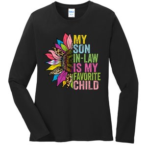 My Son In Law Is My Favorite Child Sunflower Ladies Long Sleeve Shirt