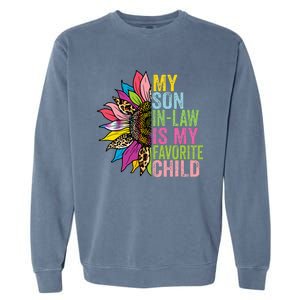 My Son In Law Is My Favorite Child Sunflower Garment-Dyed Sweatshirt