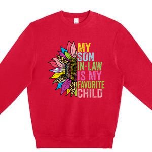 My Son In Law Is My Favorite Child Sunflower Premium Crewneck Sweatshirt