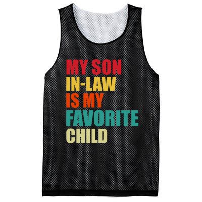 My Son In Law Is My Favorite Child Family Matching Dad Mom Mesh Reversible Basketball Jersey Tank