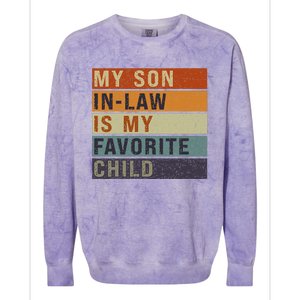 My Son In Law Is My Favorite Child MotherS Day Mom Retro Colorblast Crewneck Sweatshirt