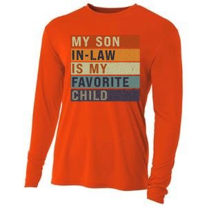 My Son In Law Is My Favorite Child MotherS Day Mom Retro Cooling Performance Long Sleeve Crew