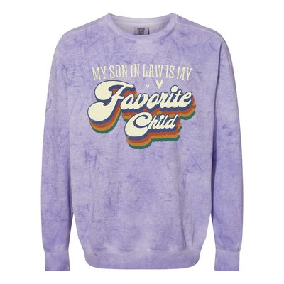 My Son In Law Is My Favorite Child Mother In Law Gifts Retro Colorblast Crewneck Sweatshirt