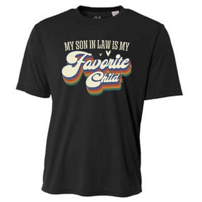 My Son In Law Is My Favorite Child Mother In Law Gifts Retro Cooling Performance Crew T-Shirt