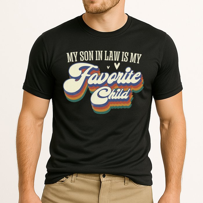 My Son In Law Is My Favorite Child Mother In Law Gifts Retro Cooling Performance Crew T-Shirt