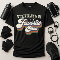 My Son In Law Is My Favorite Child Mother In Law Gifts Retro Cooling Performance Crew T-Shirt