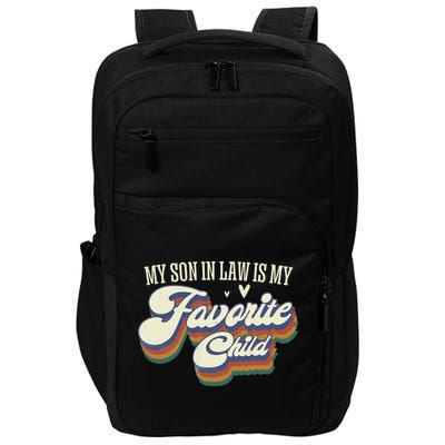 My Son In Law Is My Favorite Child Mother In Law Gifts Retro Impact Tech Backpack