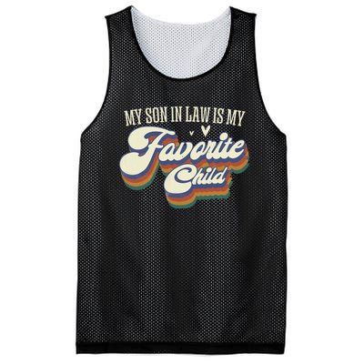 My Son In Law Is My Favorite Child Mother In Law Gifts Retro Mesh Reversible Basketball Jersey Tank