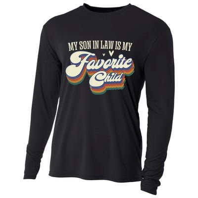 My Son In Law Is My Favorite Child Mother In Law Gifts Retro Cooling Performance Long Sleeve Crew