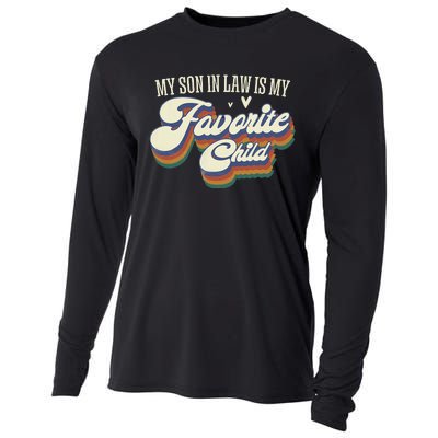 My Son In Law Is My Favorite Child Mother In Law Gifts Retro Cooling Performance Long Sleeve Crew