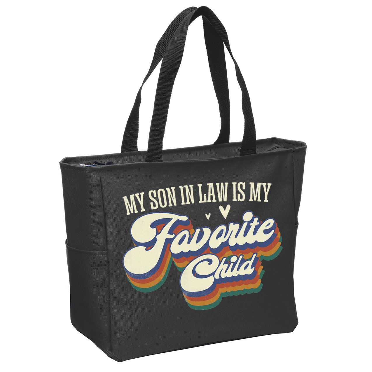 My Son In Law Is My Favorite Child Mother In Law Gifts Retro Zip Tote Bag
