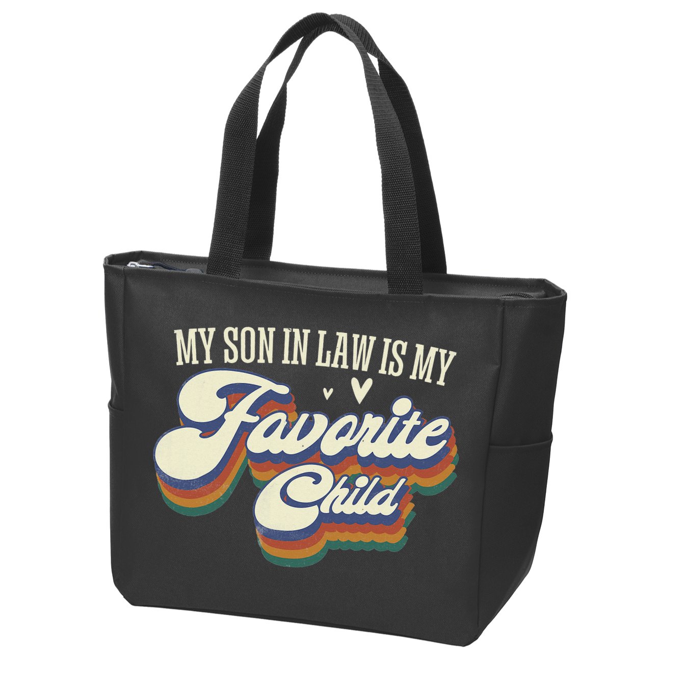 My Son In Law Is My Favorite Child Mother In Law Gifts Retro Zip Tote Bag