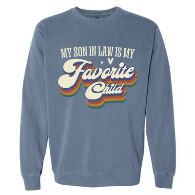 My Son In Law Is My Favorite Child Mother In Law Gifts Retro Garment-Dyed Sweatshirt