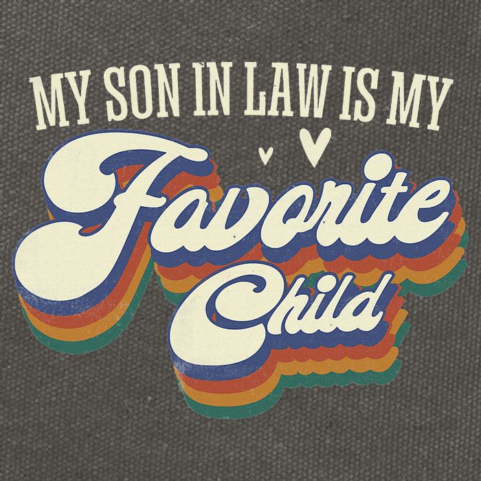 My Son In Law Is My Favorite Child Mother In Law Gifts Retro Cotton Canvas Backpack