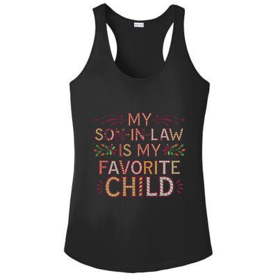 My Soninlaw Is My Favorite Child Funny Present Ladies PosiCharge Competitor Racerback Tank