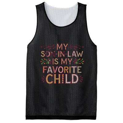 My Soninlaw Is My Favorite Child Funny Present Mesh Reversible Basketball Jersey Tank