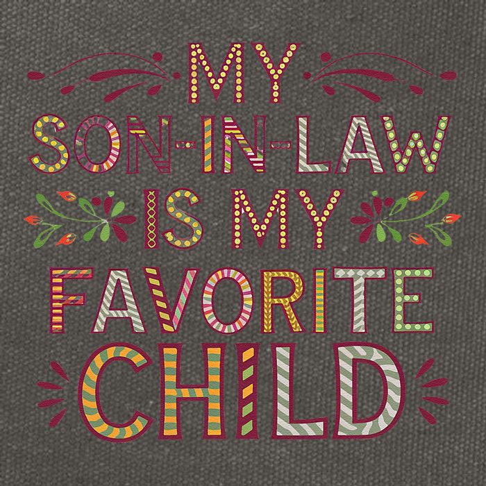 My Soninlaw Is My Favorite Child Funny Present Cotton Canvas Backpack