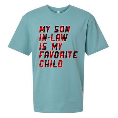 My Son In Law Is My Favorite Child Funny Replaced Daughter Sueded Cloud Jersey T-Shirt