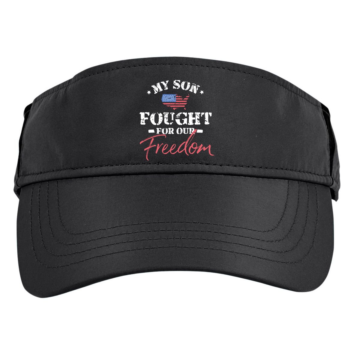 My Son Is A Veteran Gift Adult Drive Performance Visor