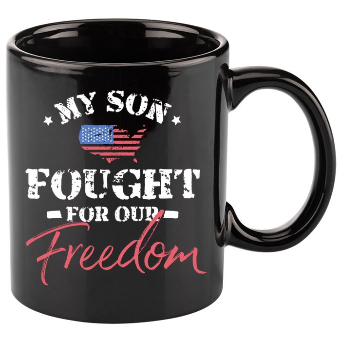 My Son Is A Veteran Gift 11oz C Handle Ceramic Mug