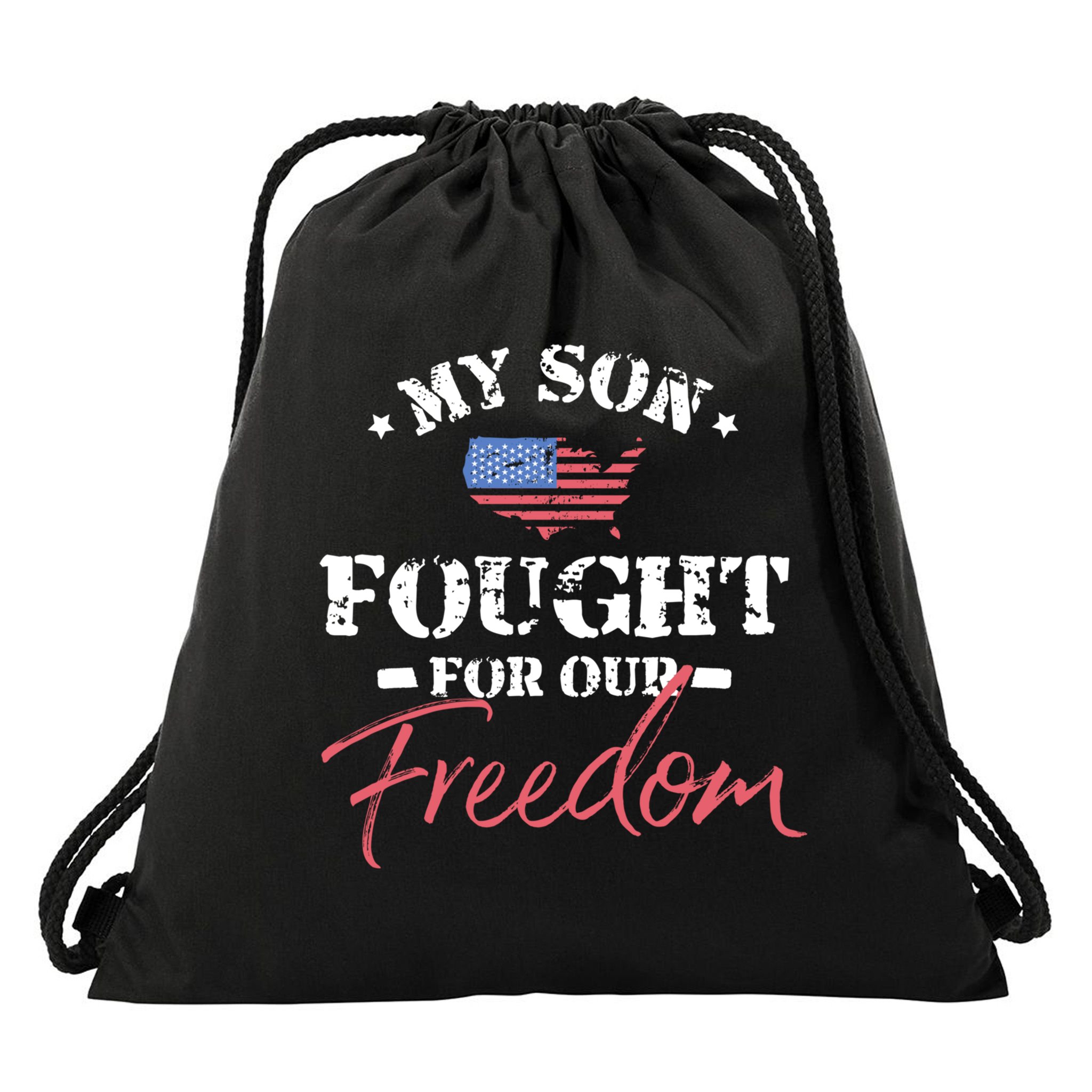 My Son Is A Veteran Gift Drawstring Bag