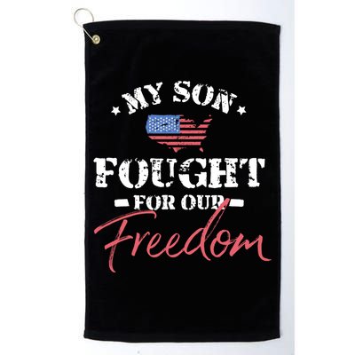 My Son Is A Veteran Gift Golf Towel