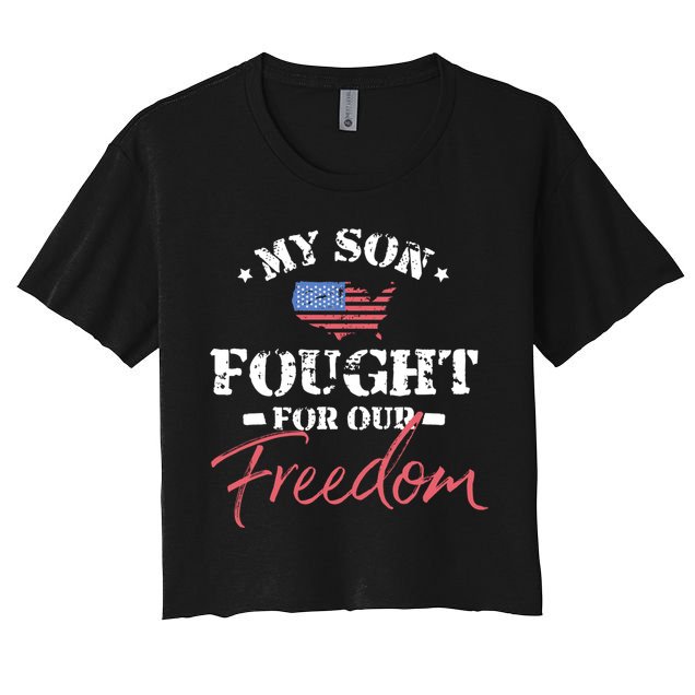 My Son Is A Veteran Gift Crop Top