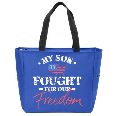 My Son Is A Veteran Gift Zip Tote Bag