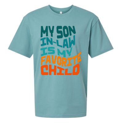 My Soninlaw Is My Favorite Child Funny Family Retro Sueded Cloud Jersey T-Shirt