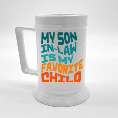 My Soninlaw Is My Favorite Child Funny Family Retro Beer Stein