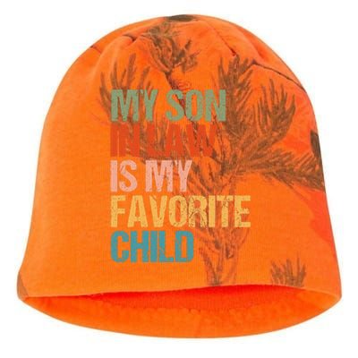 My Son In Law Is My Favorite Child Funny Replaced Daughter Kati - Camo Knit Beanie