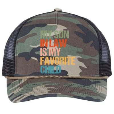 My Son In Law Is My Favorite Child Funny Replaced Daughter Retro Rope Trucker Hat Cap