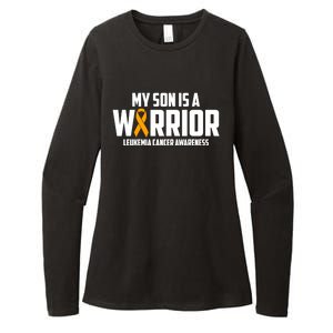 My Son Is A Warrior Leukemia Cancer Blood Awareness Month Gift Womens CVC Long Sleeve Shirt