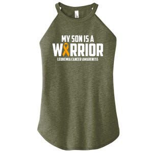 My Son Is A Warrior Leukemia Cancer Blood Awareness Month Gift Women's Perfect Tri Rocker Tank