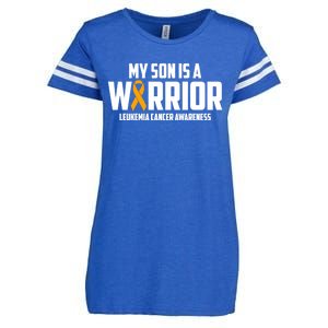 My Son Is A Warrior Leukemia Cancer Blood Awareness Month Gift Enza Ladies Jersey Football T-Shirt