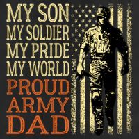 My Son Is A Soldier Hero Proud Army Dad Us Military Father Great Gift 7 Panel Mesh Trucker Snapback Hat