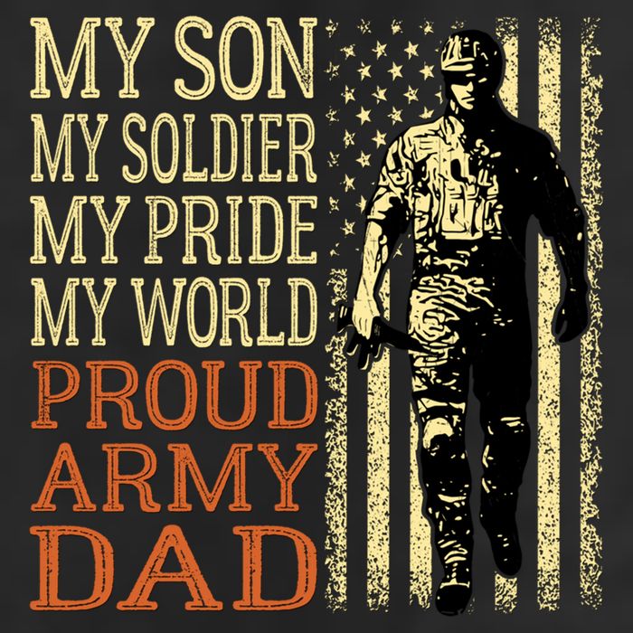 My Son Is A Soldier Hero Proud Army Dad Us Military Father Great Gift 7 Panel Mesh Trucker Snapback Hat