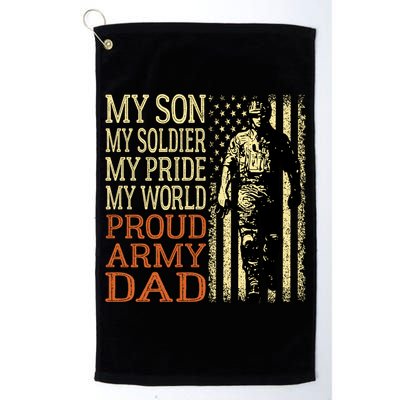 My Son Is A Soldier Hero Proud Army Dad Us Military Father Great Gift Golf Towel