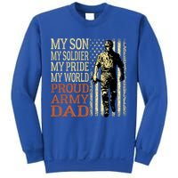 My Son Is A Soldier Hero Proud Army Dad Us Military Father Great Gift Sweatshirt