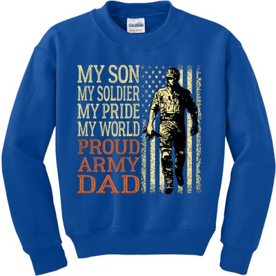 My Son Is A Soldier Hero Proud Army Dad Us Military Father Great Gift Kids Sweatshirt
