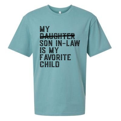 My Son In Law Is My Favorite Child Funny Family Present Sueded Cloud Jersey T-Shirt