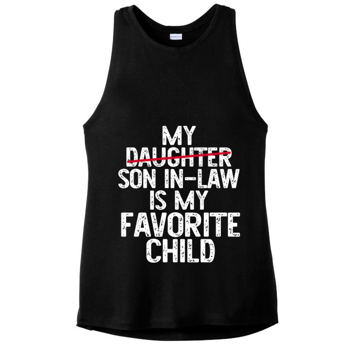 My Son In Law Is My Favorite Child Funny Ladies PosiCharge Tri-Blend Wicking Tank